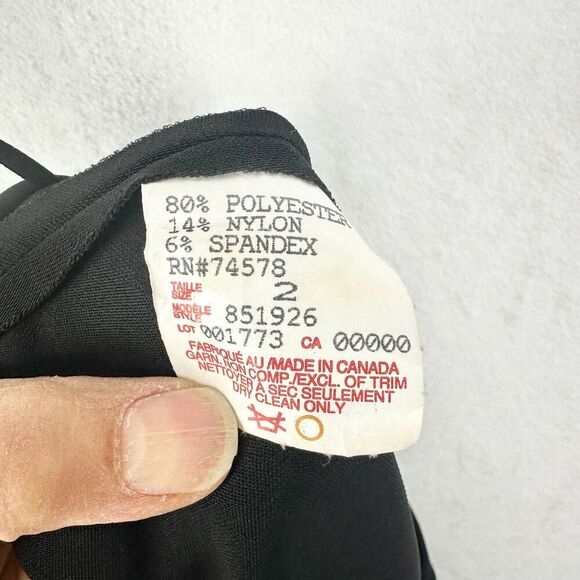 Cache Vintage Y2k Fringe Skirt Size 2 Knee Length Black Stretch Western Flapper - Picture 4 of 4